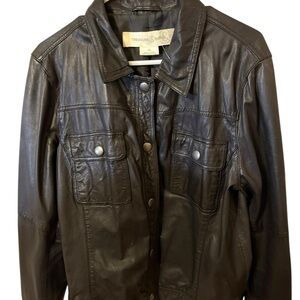 Treasure & Bond Dark Leather Jacket